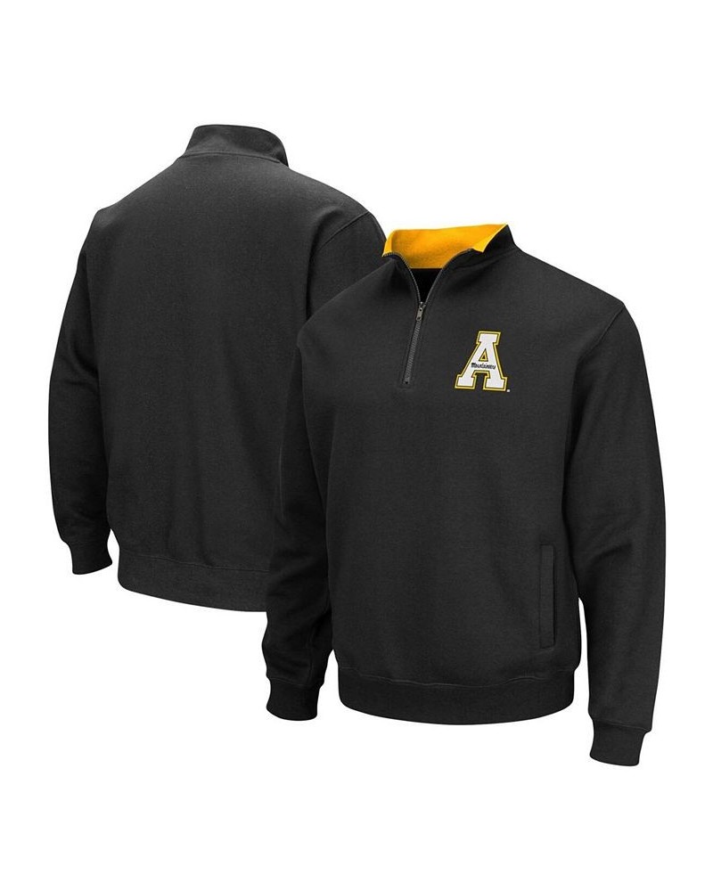 Men's Black Appalachian State Mountaineers Tortugas Logo Quarter-Zip Pullover Jacket $34.79 Jackets