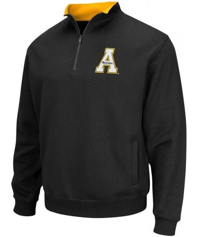 Men's Black Appalachian State Mountaineers Tortugas Logo Quarter-Zip Pullover Jacket $34.79 Jackets