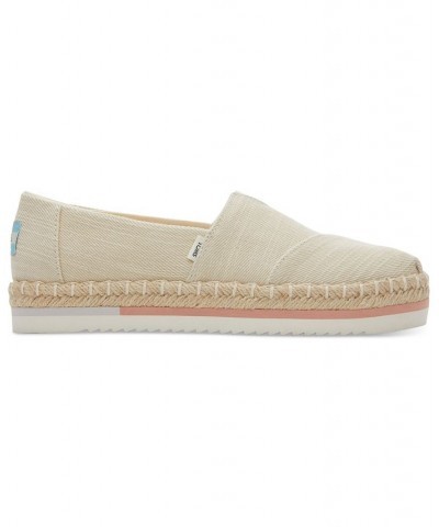 Women's Alpargata Recycled Platform Espadrille Slip-Ons White $36.34 Shoes