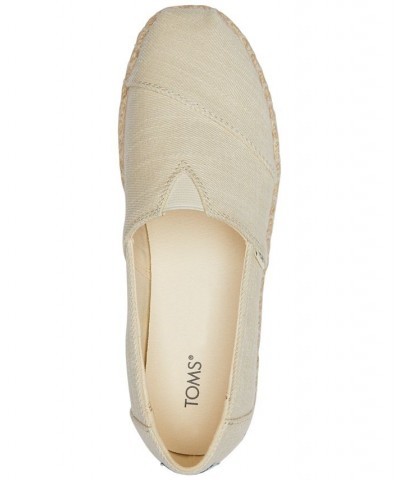 Women's Alpargata Recycled Platform Espadrille Slip-Ons White $36.34 Shoes