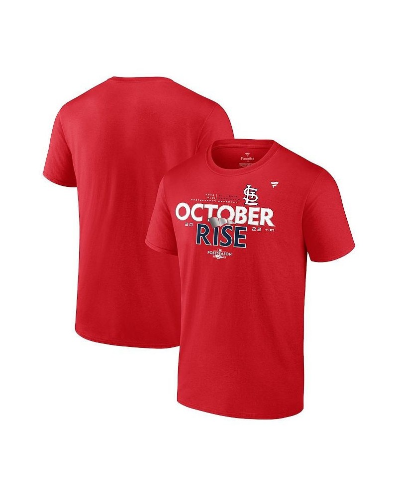 Men's Branded Red St. Louis Cardinals 2022 Postseason Locker Room Big and Tall T-shirt $35.39 T-Shirts