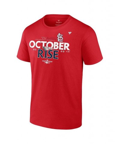 Men's Branded Red St. Louis Cardinals 2022 Postseason Locker Room Big and Tall T-shirt $35.39 T-Shirts