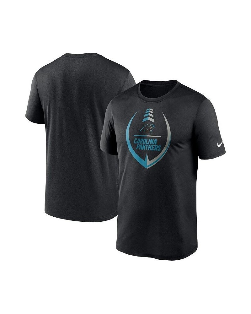 Men's Black Carolina Panthers Icon Legend Performance T-shirt $23.00 T-Shirts