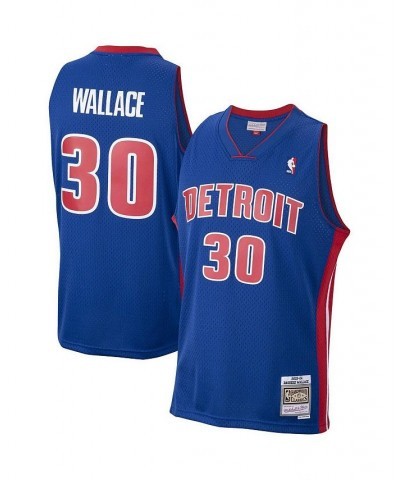 Men's Rasheed Wallace Royal Detroit Pistons 2003-04 Hardwood Classics Swingman Jersey $58.00 Jersey