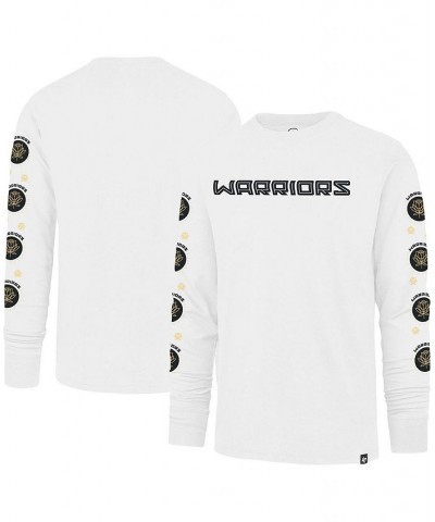 Men's White Golden State Warriors City Edition Downtown Franklin Long Sleeve T-shirt $34.55 T-Shirts