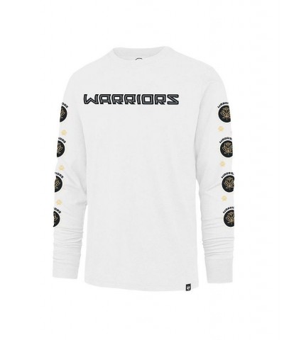 Men's White Golden State Warriors City Edition Downtown Franklin Long Sleeve T-shirt $34.55 T-Shirts