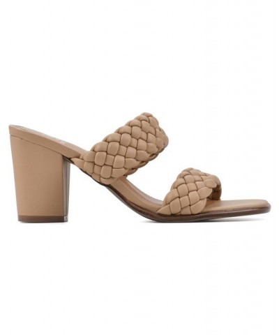 Women's By Far Mule Dress Sandals Tan/Beige $35.55 Shoes