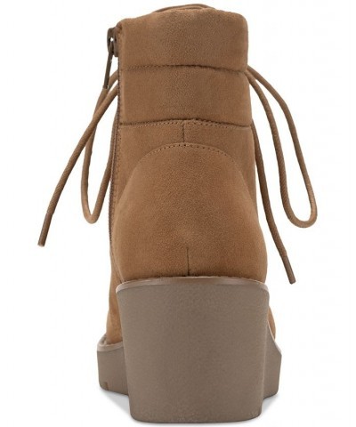 Carmenn Wedge Booties Tan/Beige $22.76 Shoes