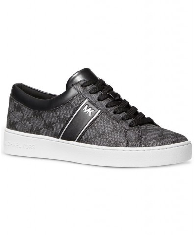 Women's Juno Stripe Lace-Up Sneakers Black $47.60 Shoes