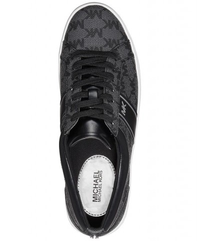 Women's Juno Stripe Lace-Up Sneakers Black $47.60 Shoes