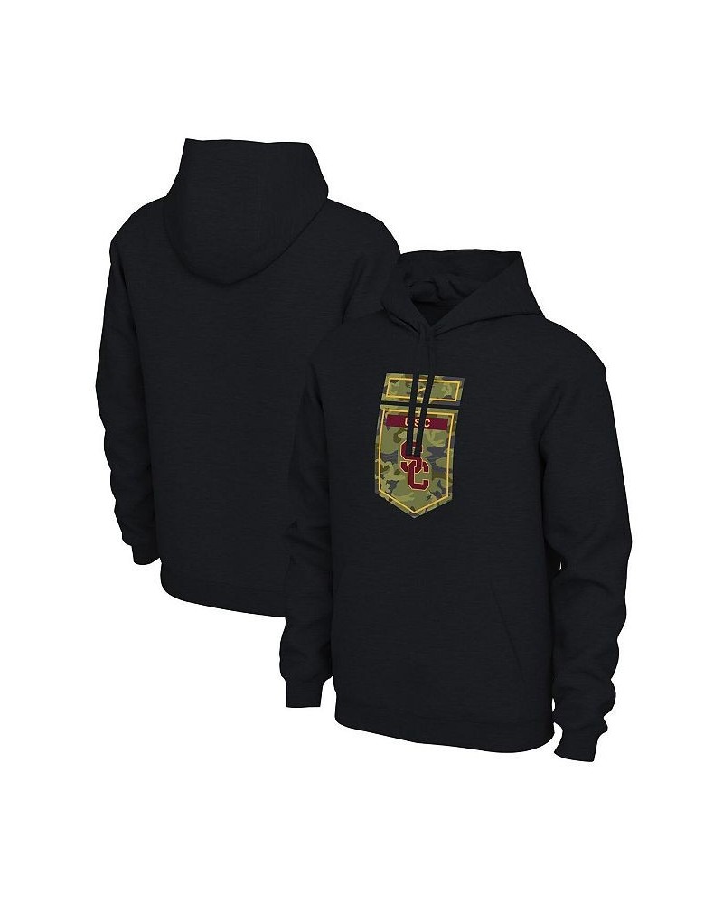 Men's Black USC Trojans Veterans Camo Pullover Hoodie $30.10 Sweatshirt