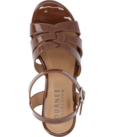 Women's Jania Platform Sandals Brown $33.00 Shoes