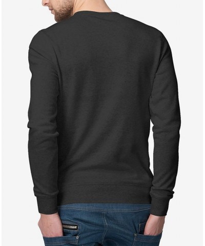 Men's Buddha Word Art Crew Neck Sweatshirt Gray $27.49 Sweatshirt