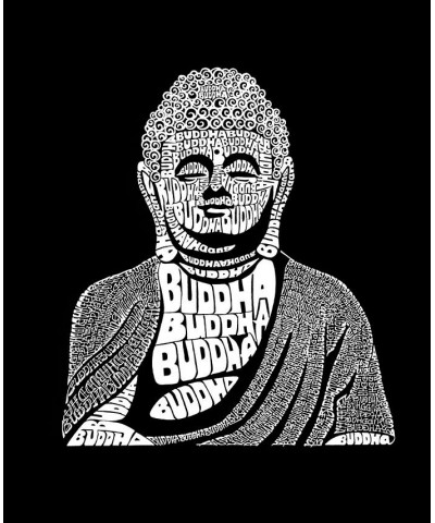 Men's Buddha Word Art Crew Neck Sweatshirt Gray $27.49 Sweatshirt