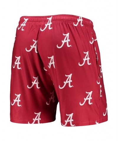 Men's Crimson Alabama Crimson Tide Flagship Allover Print Jam Shorts $16.80 Shorts