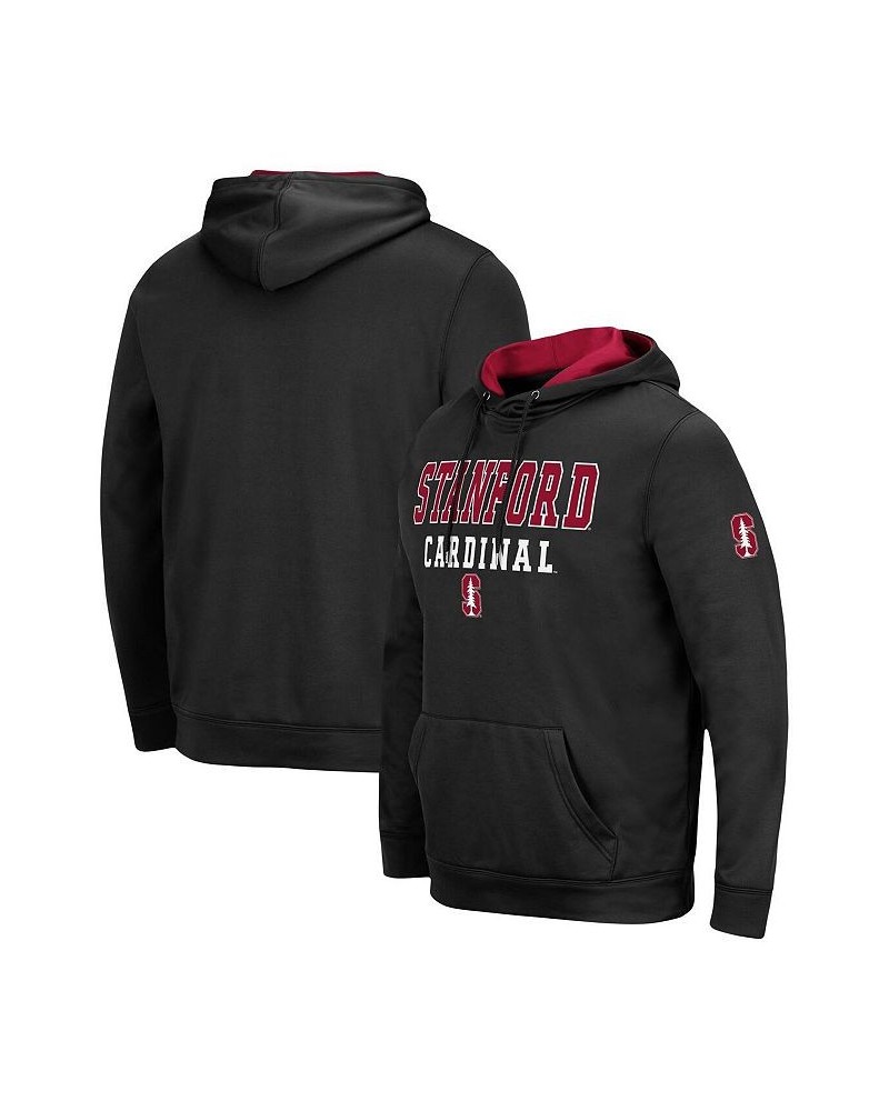 Men's Black Stanford Cardinal Sunrise Pullover Hoodie $26.65 Sweatshirt