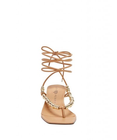 Women's The Cubie Bead Lace Up Sandals Brown $38.08 Shoes