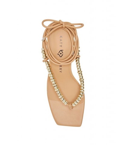 Women's The Cubie Bead Lace Up Sandals Brown $38.08 Shoes