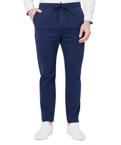 Men's Navy Drawstring Pants Blue $47.44 Pants