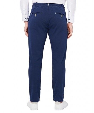 Men's Navy Drawstring Pants Blue $47.44 Pants