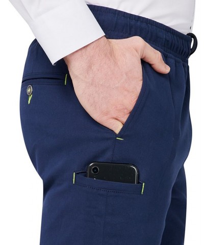 Men's Navy Drawstring Pants Blue $47.44 Pants