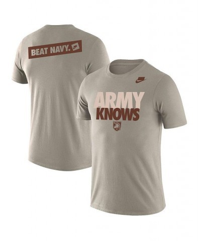 Men's Natural Army Black Knights Rivalry Army Knows 2-Hit Legend T-shirt $26.54 T-Shirts