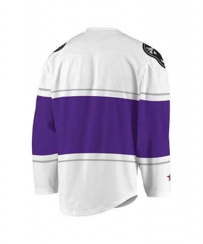 Men's White and Purple Panther City Lacrosse Club Replica Jersey $42.50 Jersey