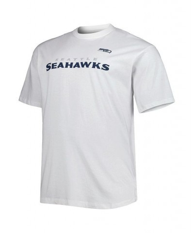 Men's Branded White Seattle Seahawks Big and Tall Hometown Collection Hot Shot T-shirt $16.77 T-Shirts