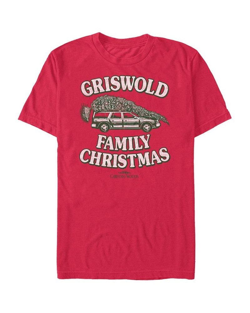 Men's National Lampoon Christmas Vacation Tie One on Short Sleeve T-shirt Red $19.24 T-Shirts