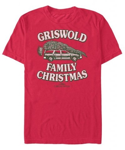 Men's National Lampoon Christmas Vacation Tie One on Short Sleeve T-shirt Red $19.24 T-Shirts