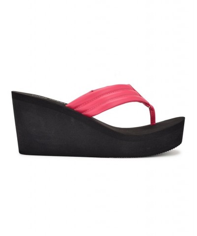 Women's Spins Platform Wedge Thong Sandals PD02 $25.48 Shoes