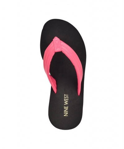 Women's Spins Platform Wedge Thong Sandals PD02 $25.48 Shoes