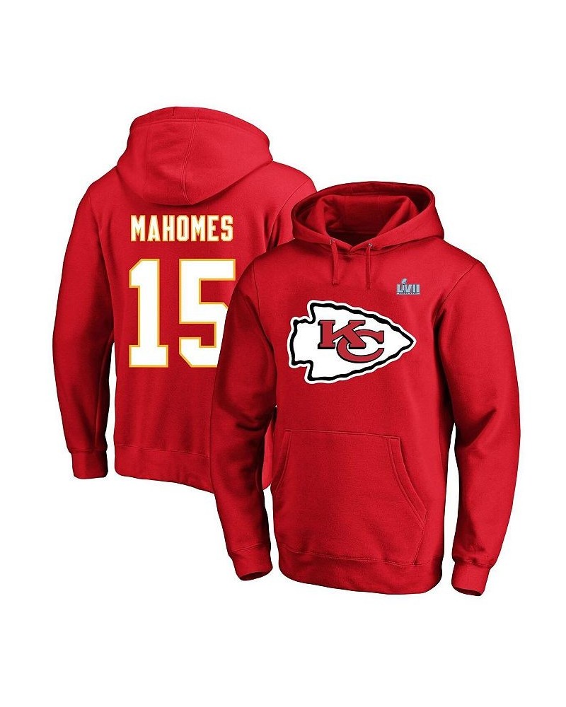 Men's Patrick Mahomes Red Kansas City Chiefs Super Bowl LVII Big and Tall Name and Number Pullover Hoodie $41.00 Sweatshirt