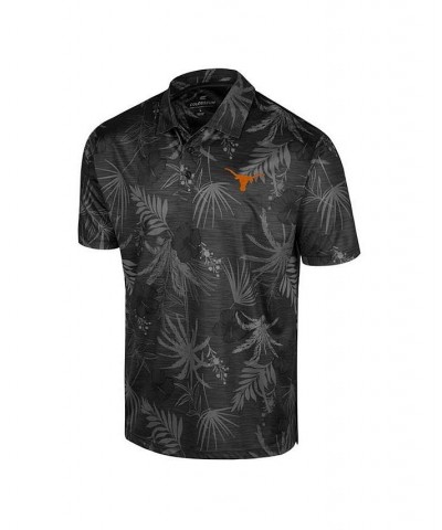 Men's Black Texas Longhorns Big and Tall Palms Polo Shirt $35.99 Polo Shirts