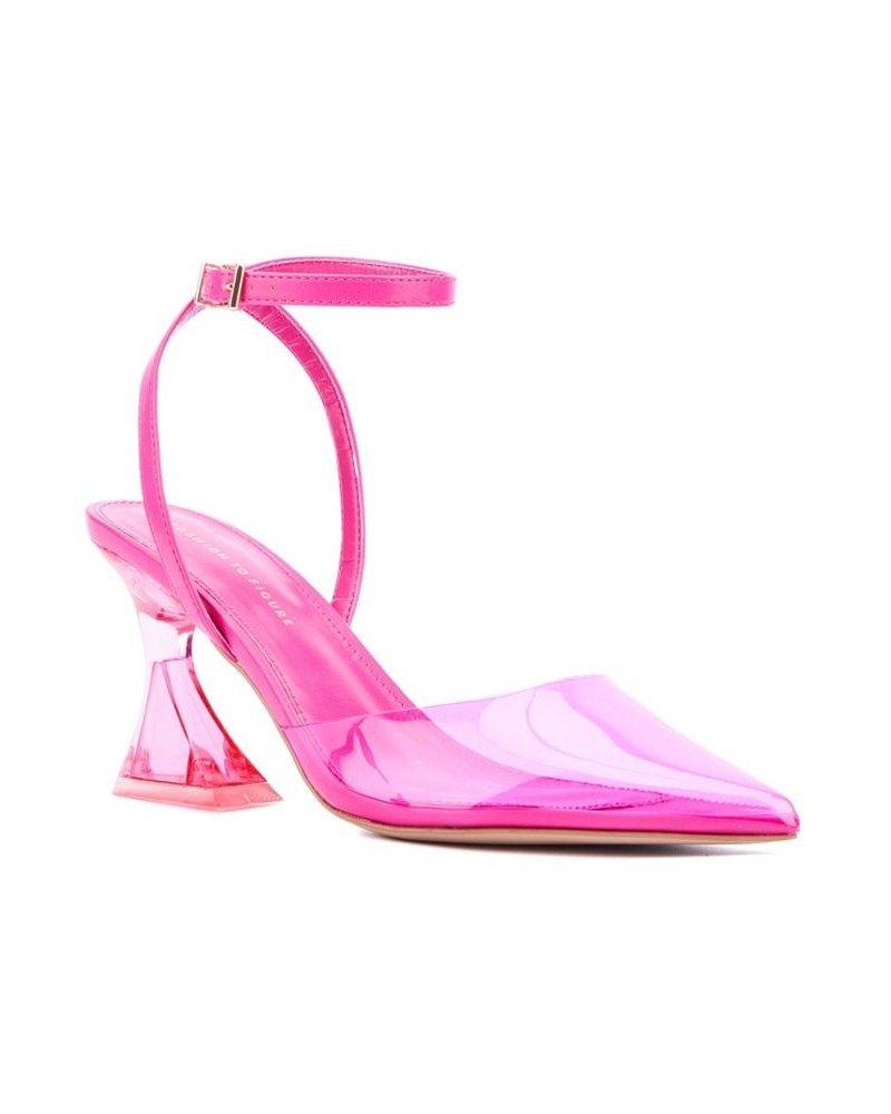 Women's Jacki Wide Width Heels Pumps Pink $38.39 Shoes