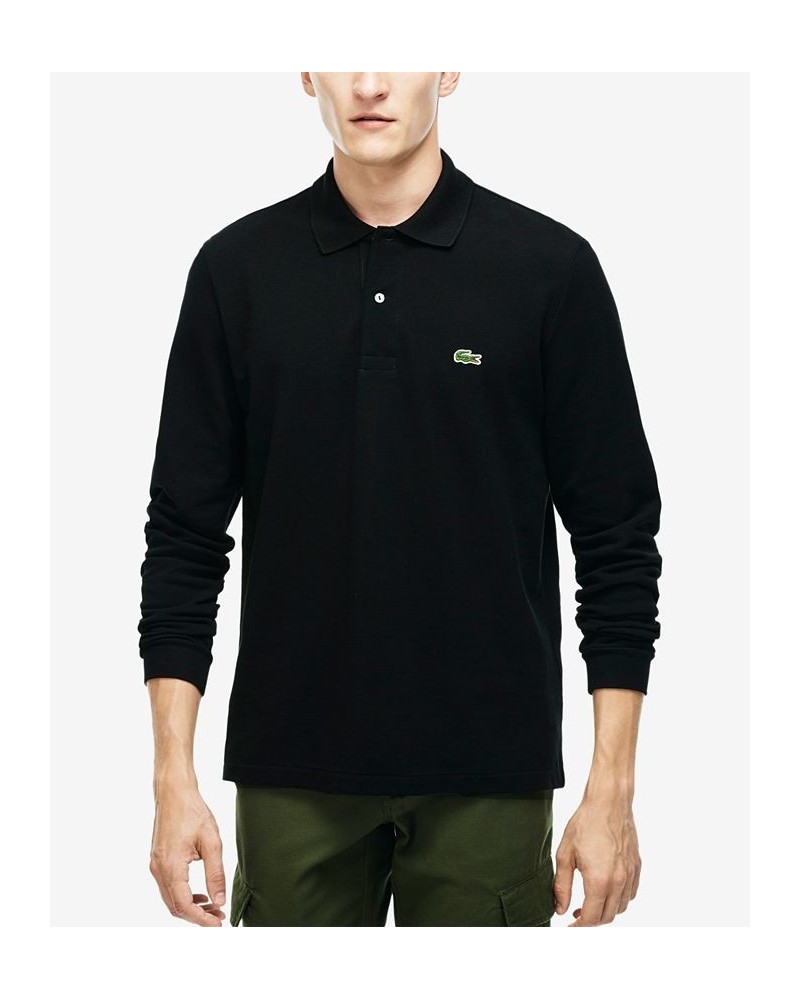 Men’s Classic Fit Long-Sleeve L.12.12 Polo Shirt Black $65.00 Polo Shirts