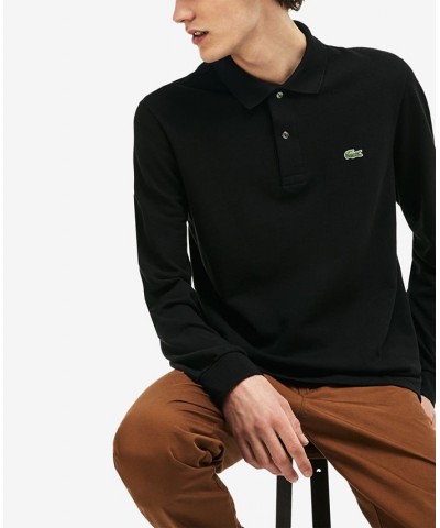 Men’s Classic Fit Long-Sleeve L.12.12 Polo Shirt Black $65.00 Polo Shirts