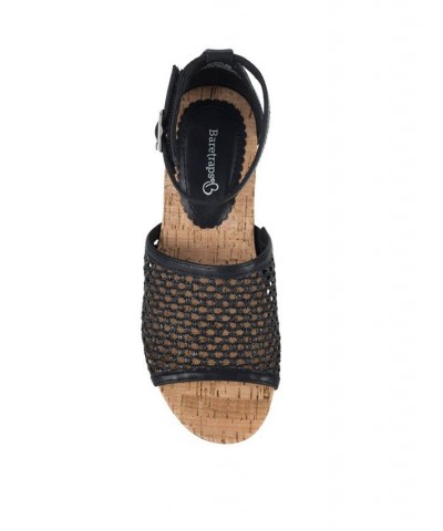 Women's Marta Wedge Sandal Black $49.40 Shoes