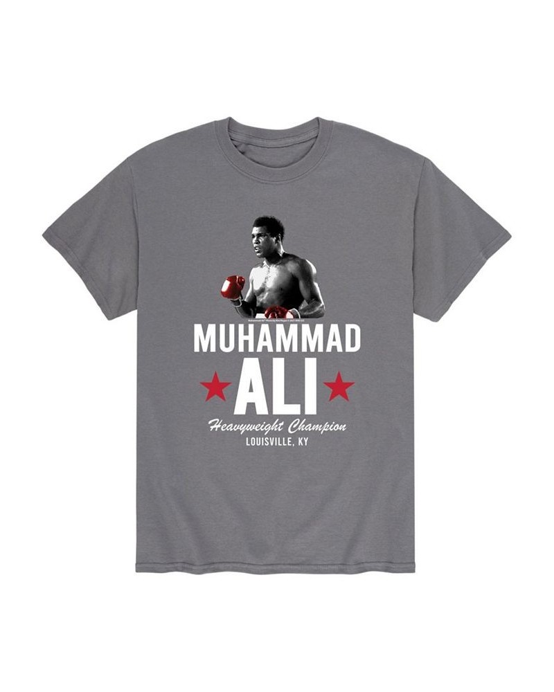 Men's Muhammad Ali Heavyweight Champion T-shirt Gray $15.75 T-Shirts