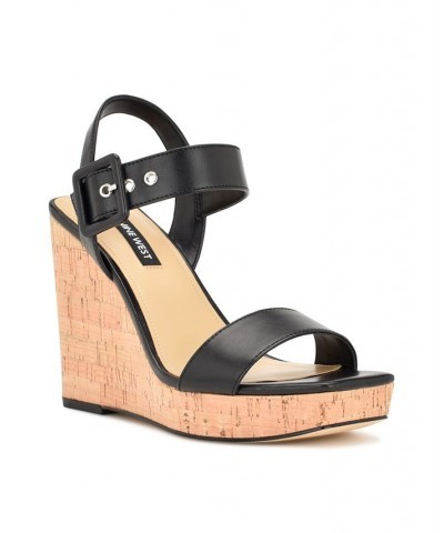 Women's Courts Square Toe Wedge Dress Sandals PD01 $47.52 Shoes