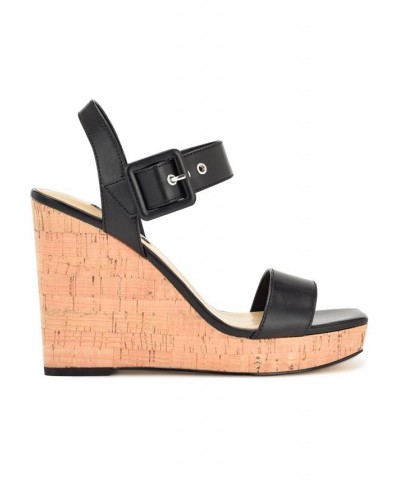 Women's Courts Square Toe Wedge Dress Sandals PD01 $47.52 Shoes