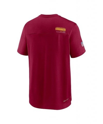 Men's Burgundy Washington Commanders Sideline Coach Chevron Lock Up Logo V-neck Performance T-shirt $21.42 T-Shirts