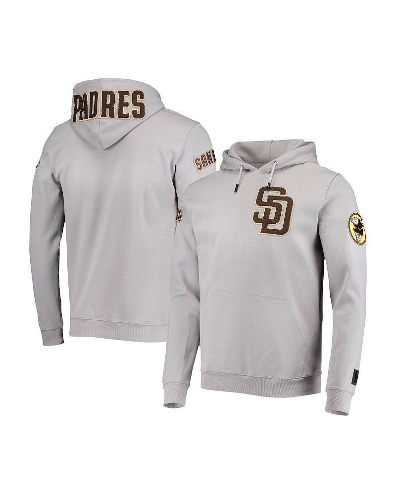 Men's Gray San Diego Padres Team Logo Pullover Hoodie $50.76 Sweatshirt