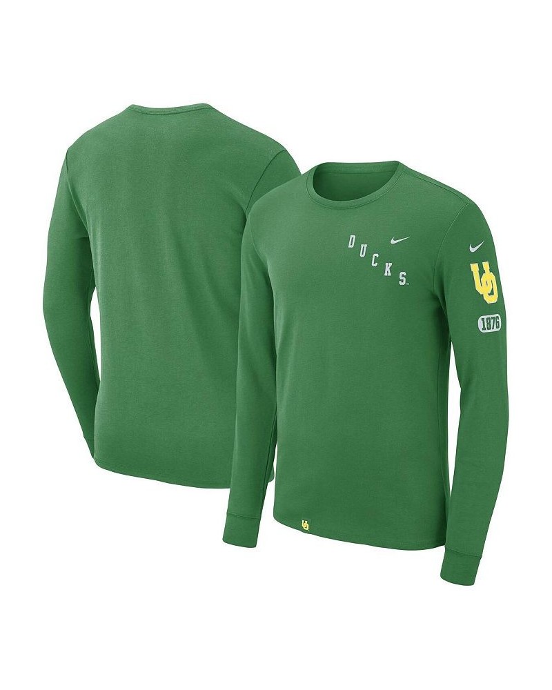 Men's Green Oregon Ducks Repeat Logo 2-Hit Long Sleeve T-shirt $26.09 T-Shirts