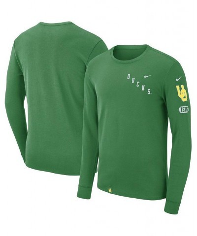 Men's Green Oregon Ducks Repeat Logo 2-Hit Long Sleeve T-shirt $26.09 T-Shirts