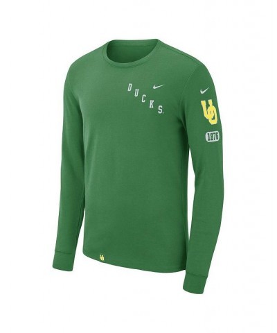 Men's Green Oregon Ducks Repeat Logo 2-Hit Long Sleeve T-shirt $26.09 T-Shirts