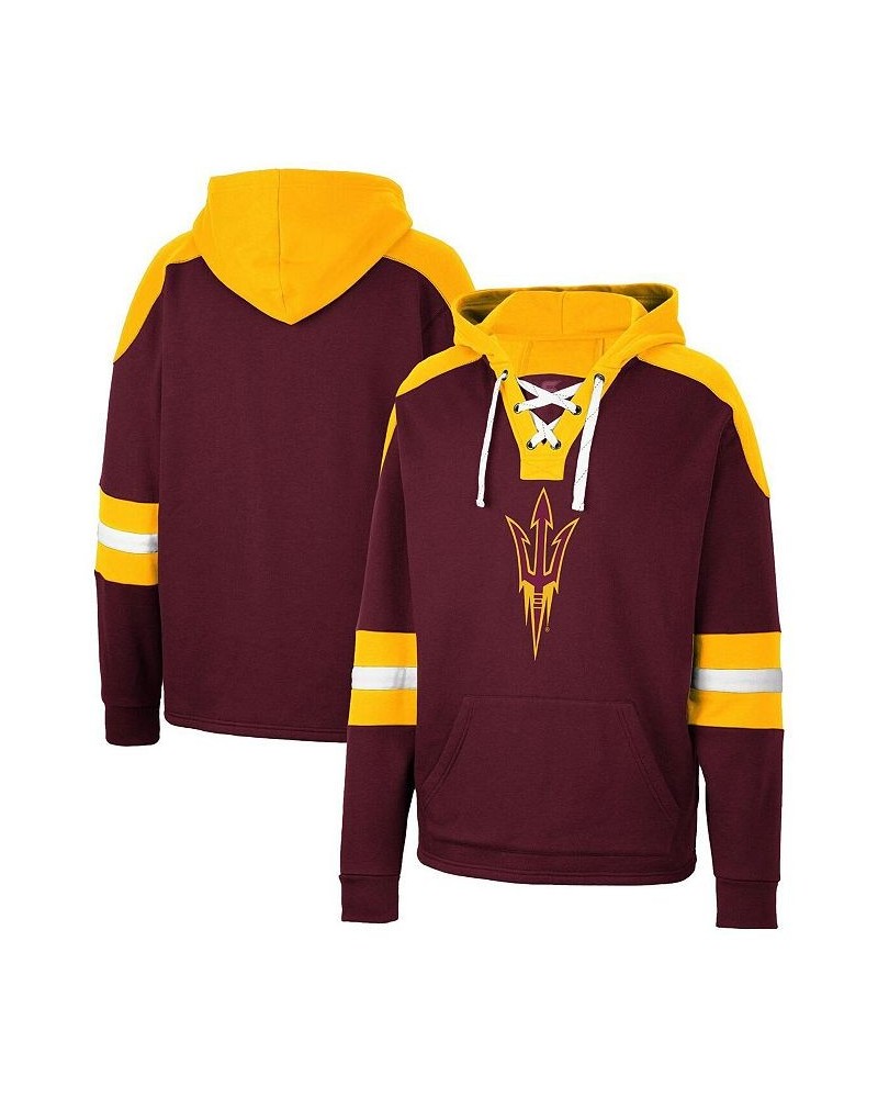 Men's Maroon Arizona State Sun Devils Lace-Up 4.0 Pullover Hoodie $27.26 Sweatshirt