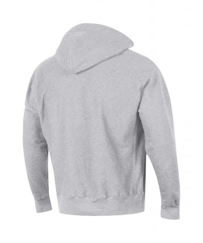 Men's Heathered Gray Iowa Hawkeyes Team Arch Reverse Weave Pullover Hoodie $49.39 Sweatshirt