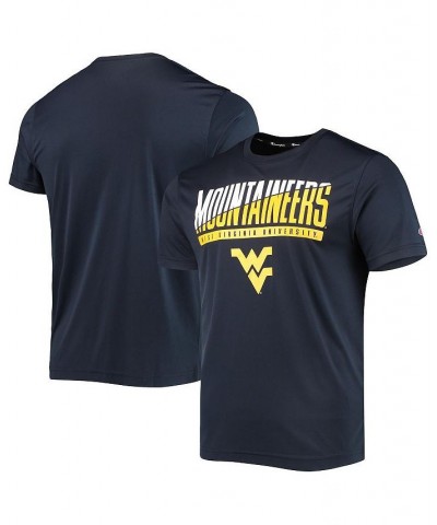 Men's Navy West Virginia Mountaineers Wordmark Slash T-shirt $18.40 T-Shirts