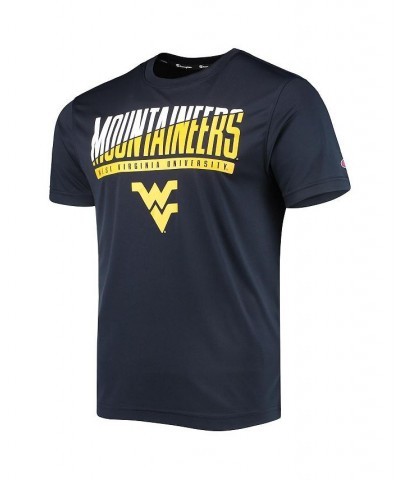 Men's Navy West Virginia Mountaineers Wordmark Slash T-shirt $18.40 T-Shirts